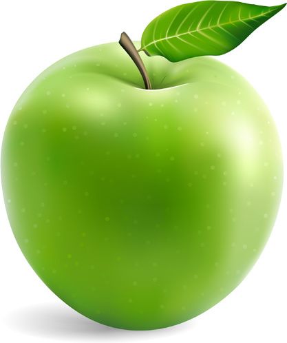417x498 Green Apple Vector Imagenmiguel Apple Vector, Apple