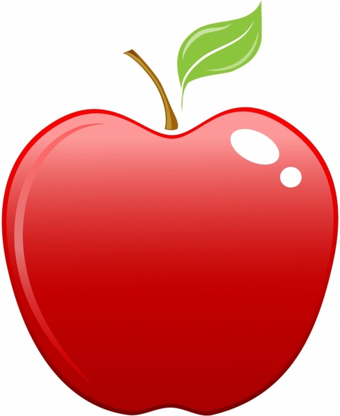 Red Apple Free Vector In Adobe Illustrator 490x600 Red Apple Free Vector In Adobe Illustrator