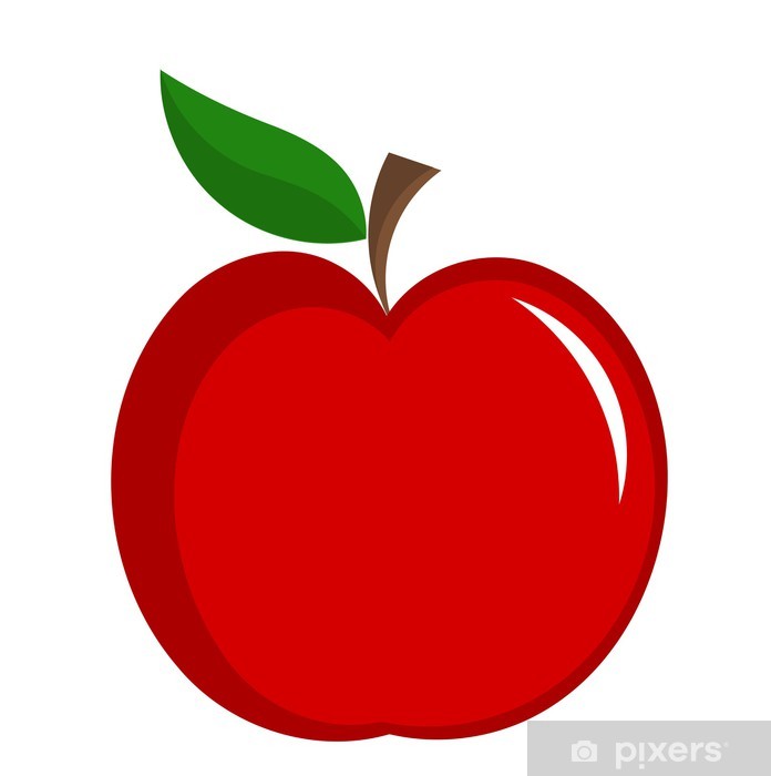 Red Apple Vector Wall Mural 696x700 Red Apple Vector Wall Mural