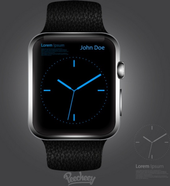 Apple Watch Black Free Vector In Adobe Illustrator 548x600 Apple Watch Black Free Vector In Adobe Illustrator
