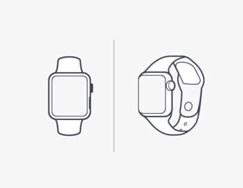 351x271 Free Minimal Apple Watch Vector Template