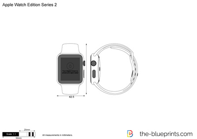 Apple Watch Edition Series Vector Drawing 400x283 Apple Watch Edition Series Vector Drawing