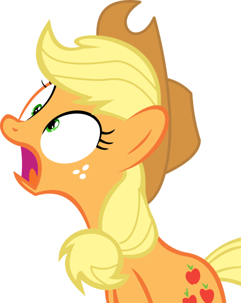 798x1001 Download Free Png Applejack Vector Shocked
