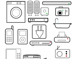 274x201 Vector Appliance Icons I L L U S T R A T O R Vector Free, Free