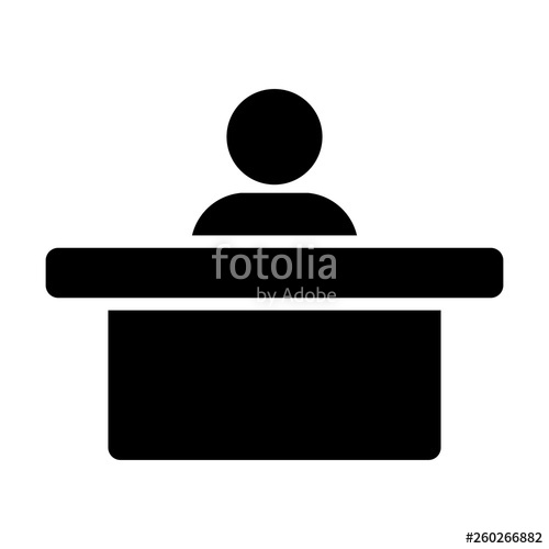 500x500 Appointment Icon Vector Male Person Avatar Symbol With Table