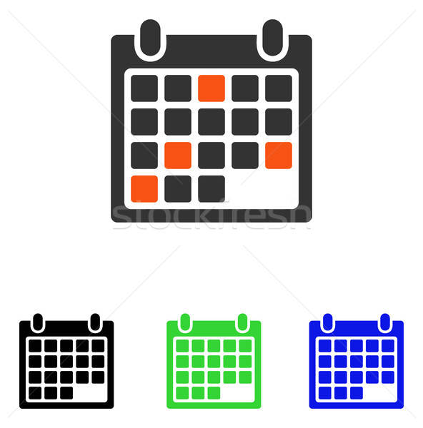 592x600 Calendar Appointment Flat Vector Icon Vector Illustration Victor