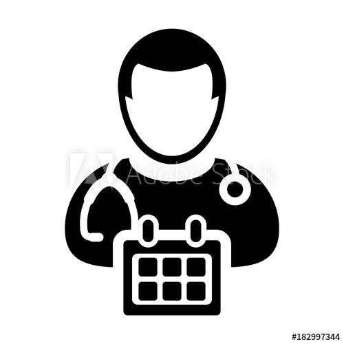 500x500 Doctor Appointment Icon Vector With Stethoscope For Medical
