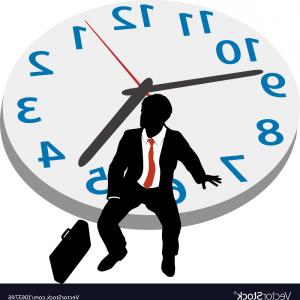 300x300 Work Time Clock Icon Vector Createmepink