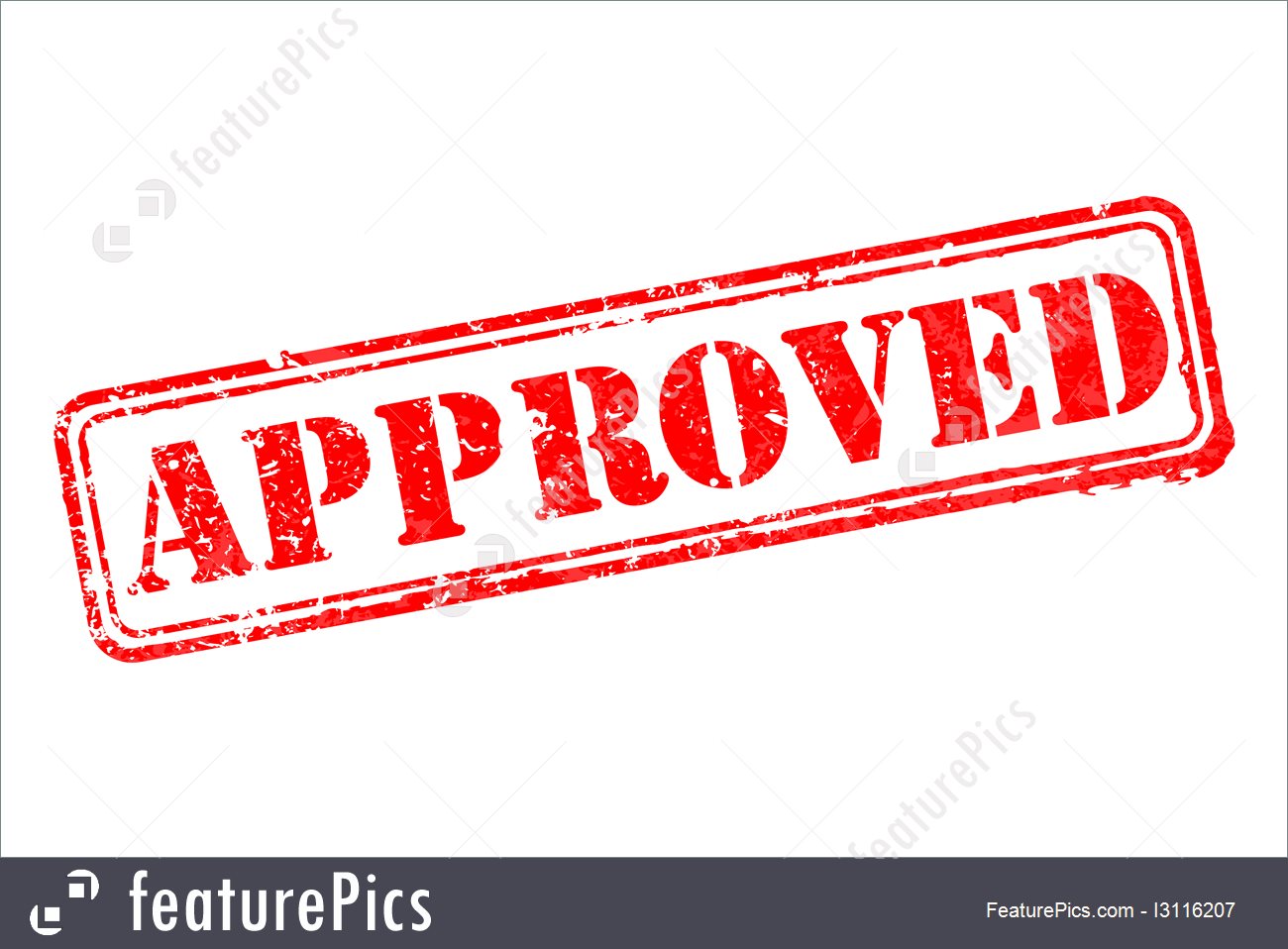 1300x958 Illustration Of Approved Rubber Stamp