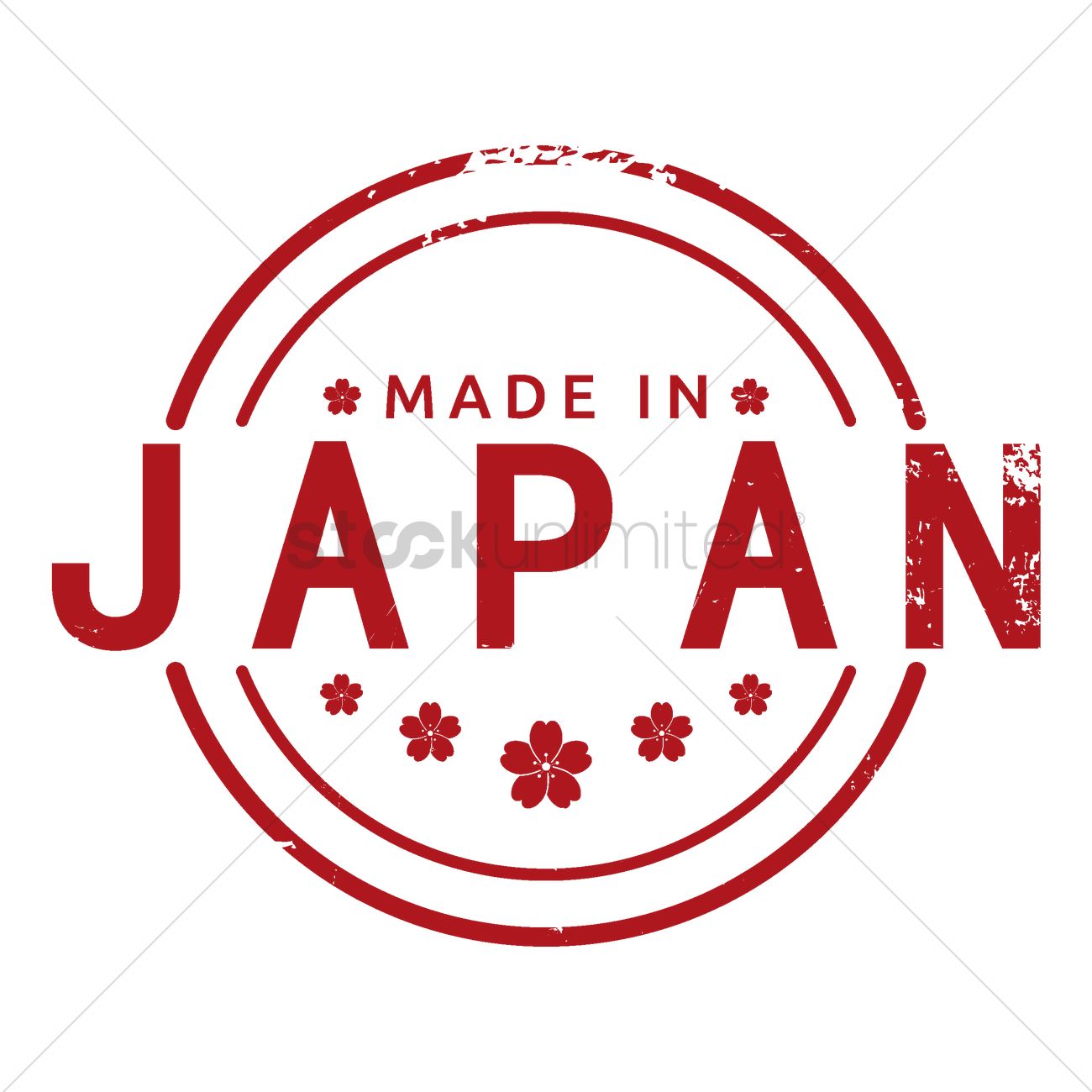 1300x1300 Made In Japan Rubber Stamp Vector Image