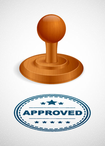 432x600 Approved Stamp Vector