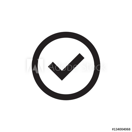 500x500 Tick Sign Black Element Gray Checkmark Icon Isolated On White