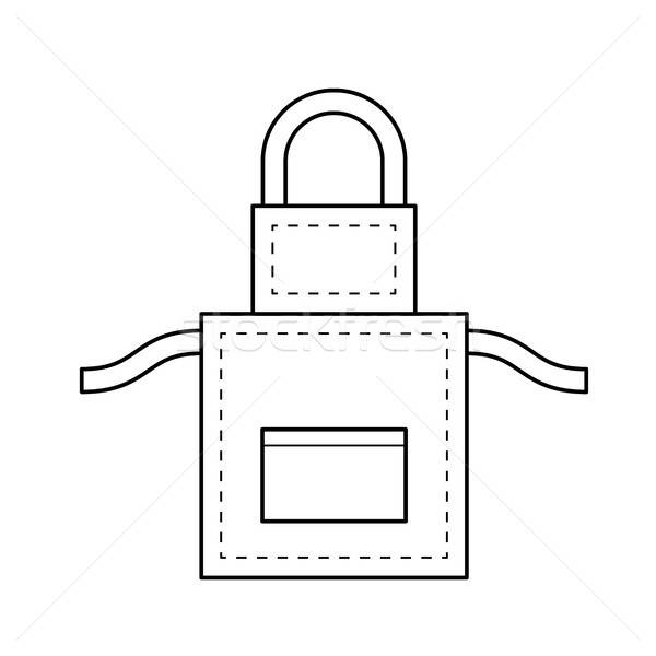 600x600 Apron Vector Line Icon Vector Illustration Andrei Krauchuk