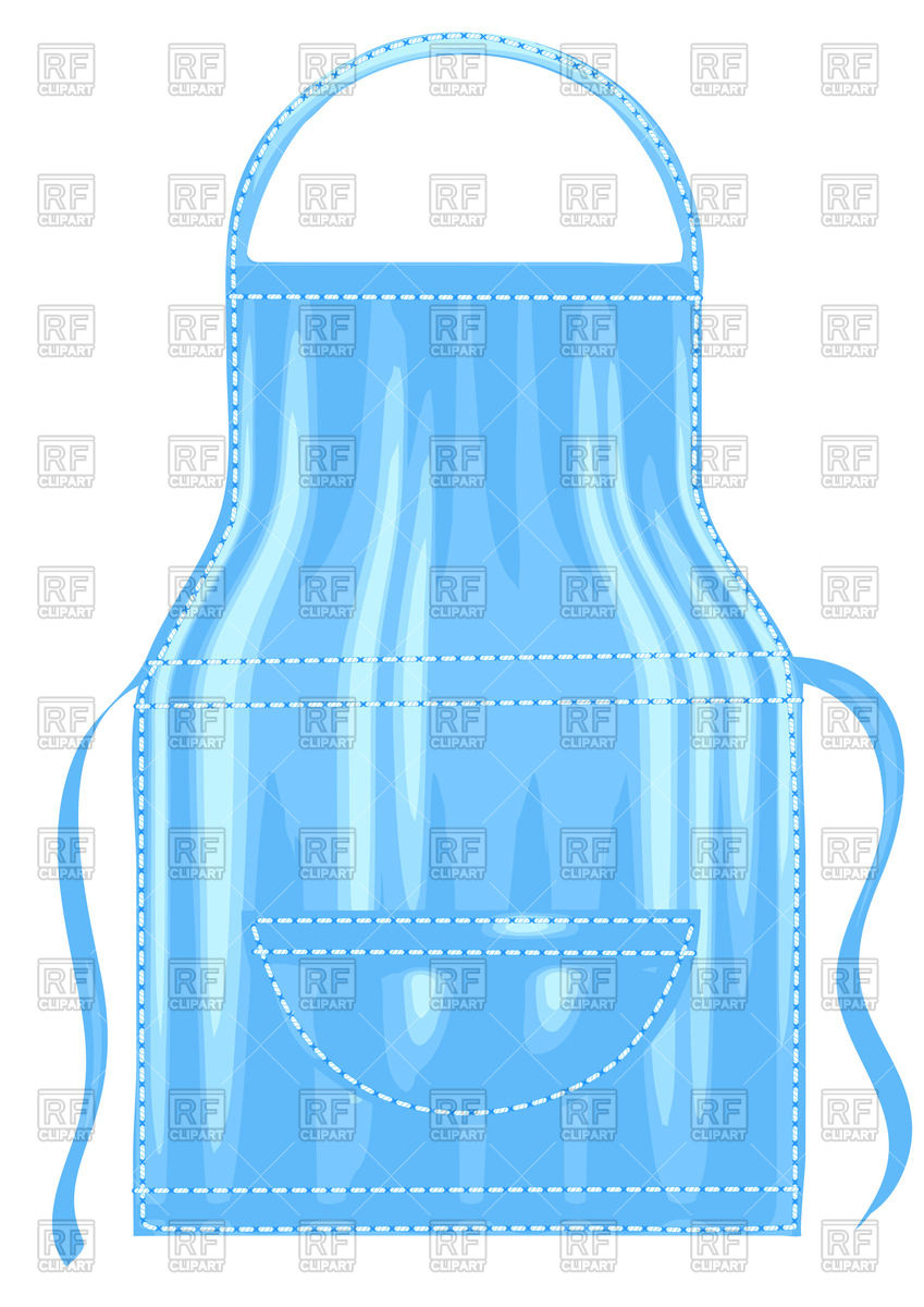 849x1200 Blue Chef's Apron Vector Image Of Objects Arkela