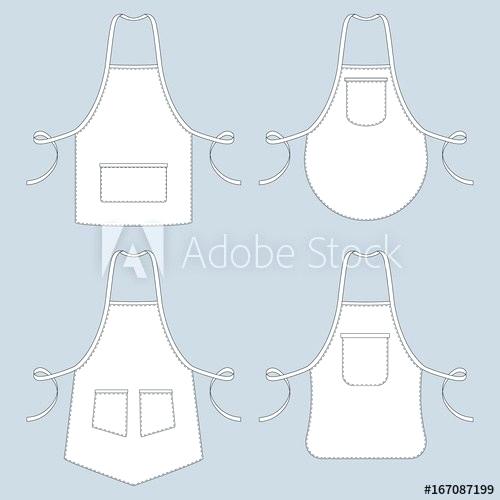 500x500 Restaurant Uniform Template Cook Apron Vector Collection Buy This
