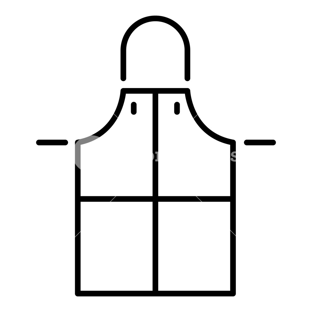 1000x1000 Welder Apron Icon Outline Welder Apron Vector Icon For Web Design