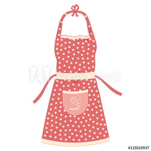 500x500 Kitchen Apron Vector Illustration Isolated On A White Background