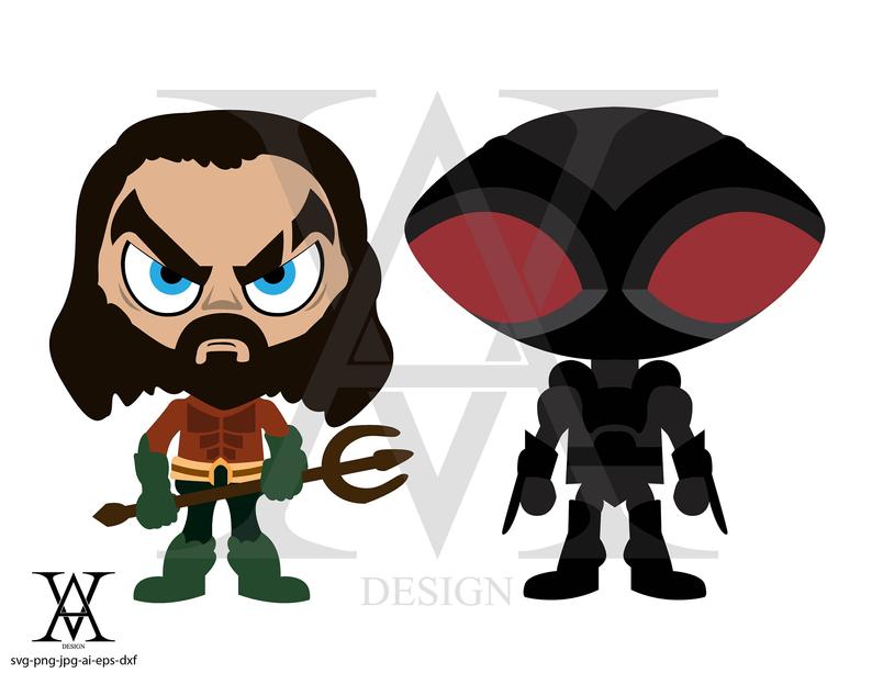 Aquaman And Black Manta Clipart Vector Instant Download Etsy 794x613 Aquaman And Black Manta Clipart Vector Instant Download Etsy