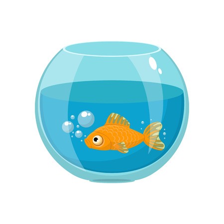 450x450 Artistic Fish Glass Aquarium Vector Design Illustration Isolated