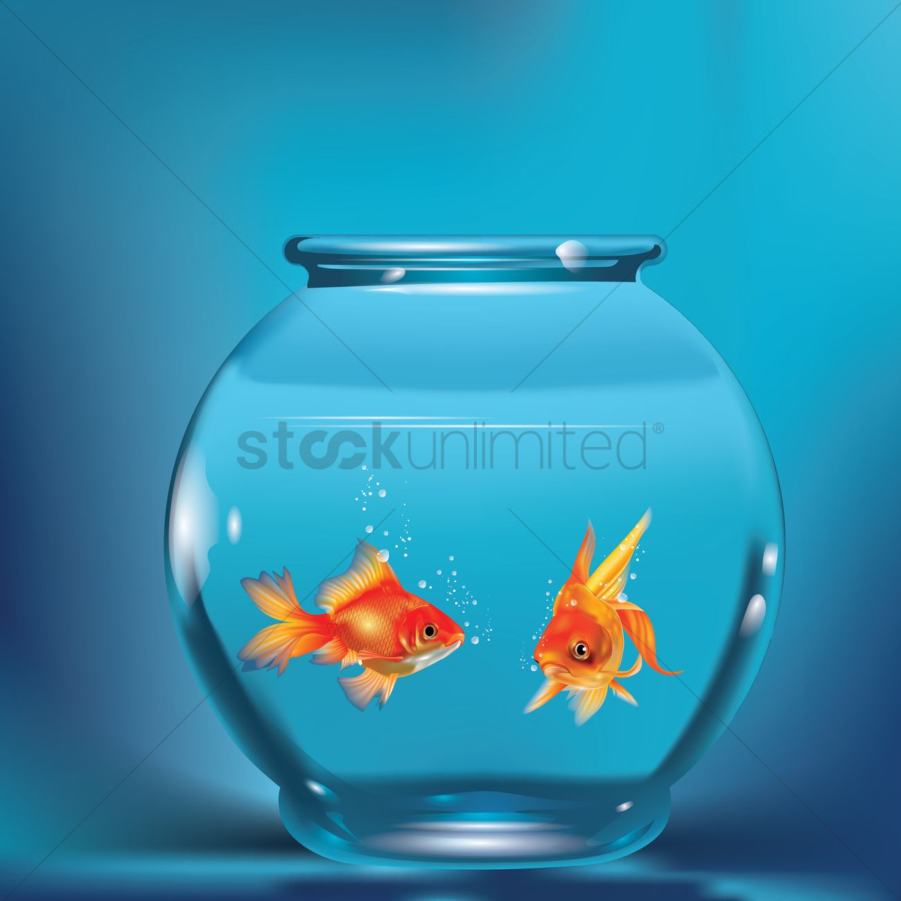 1300x1300 Free Goldfishes In Aquarium Vector Image