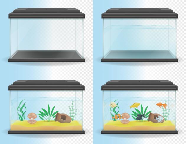 630x490 Transparent Aquarium Vector Illustration