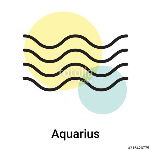 500x500 Aquarius Icon Vector Sign And Symbol Isolated On White Background
