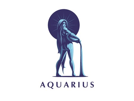 450x338 Sign Of The Zodiac Aquarius Vector Illustration Royalty Free