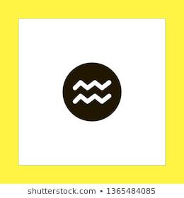 260x280 Aquarius Vector Icon Flat Design