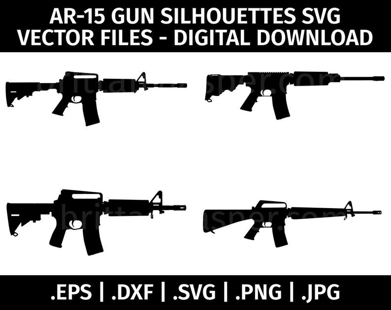 Ar Gun Silhouettes Vector Clip Art For Etsy 794x630 Ar Gun Silhouettes Vector Clip Art For Etsy