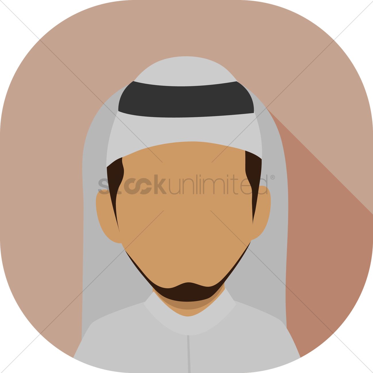 Arab Man Avatar Vector Image 1300x1300 Arab Man Avatar Vector Image