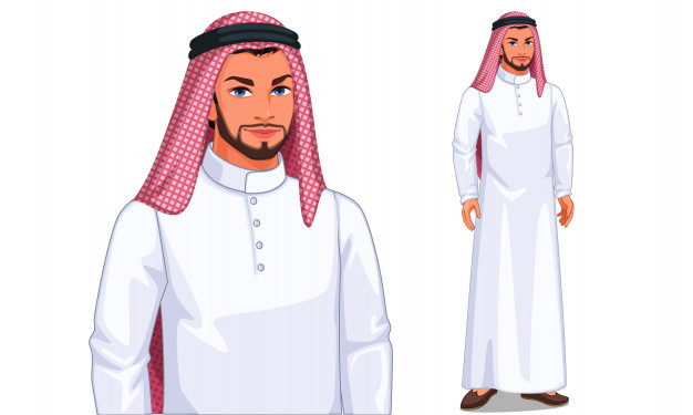 Character Of Arabic Man Vector Premium Download 626x375 Character Of Arabic Man Vector Premium Download