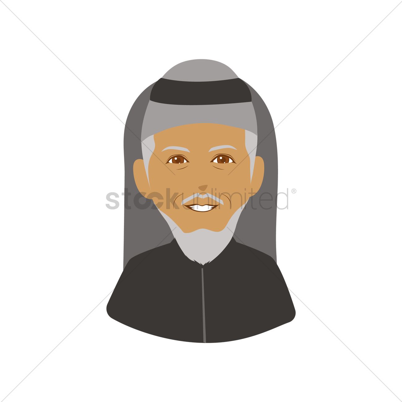Free Old Arabic Man Vector Image 1300x1300 Free Old Arabic Man Vector Image