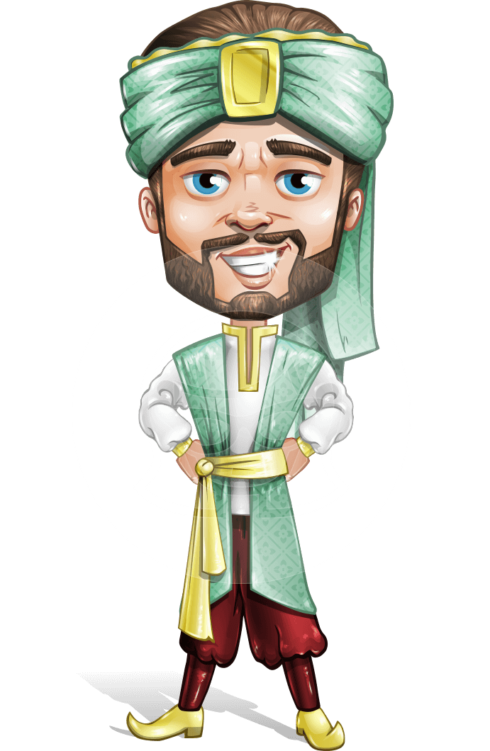 Vector Arab Guy With Beard Cartoon Illustration 691x1060 Vector Arab Guy With Beard Cartoon Illustration