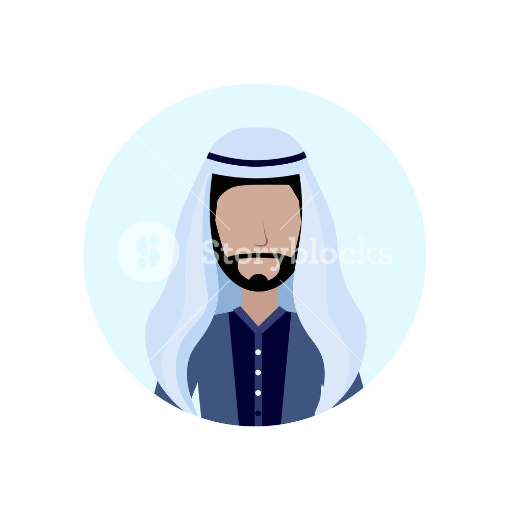 Arab Man Avatar Isolated Faceless Male Cartoon Character Portrait 1000x1000 Arab Man Avatar Isolated Faceless Male Cartoon Character Portrait