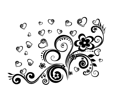 390x350 Arabescos Preto Png Vector, Clipart