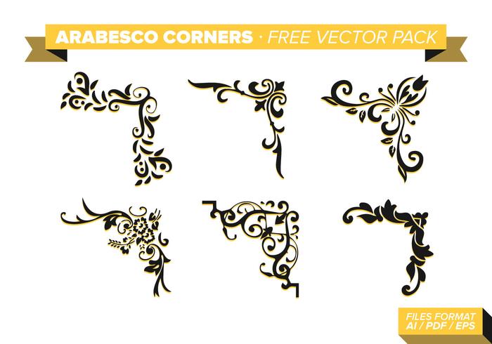 700x490 Arabesco Corners Free Vector Pack