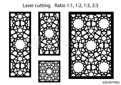 Laser Cutting Arabesque Vector Panel Set Templates For Interior 500x353 Laser Cutting Arabesque Vector Panel Set Templates For Interior