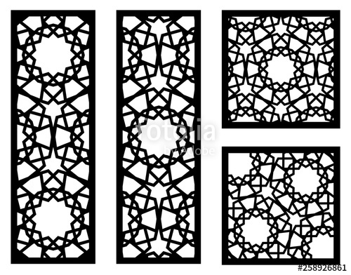 Laser Cutting Arabesque Vector Panel Template For Interior 500x392 Laser Cutting Arabesque Vector Panel Template For Interior