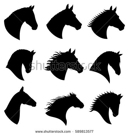450x470 Collection Of 'arabian Horse Head Silhouette' Download More Than