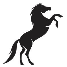 235x234 Arabian Horse Silhouette Vector Art Illustration Clipart