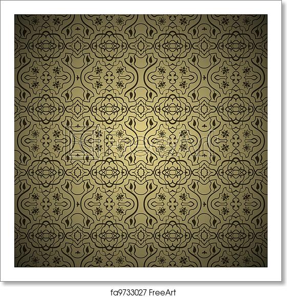 561x581 Free Art Print Of Seamless Arabic Ornament Pattern Vector