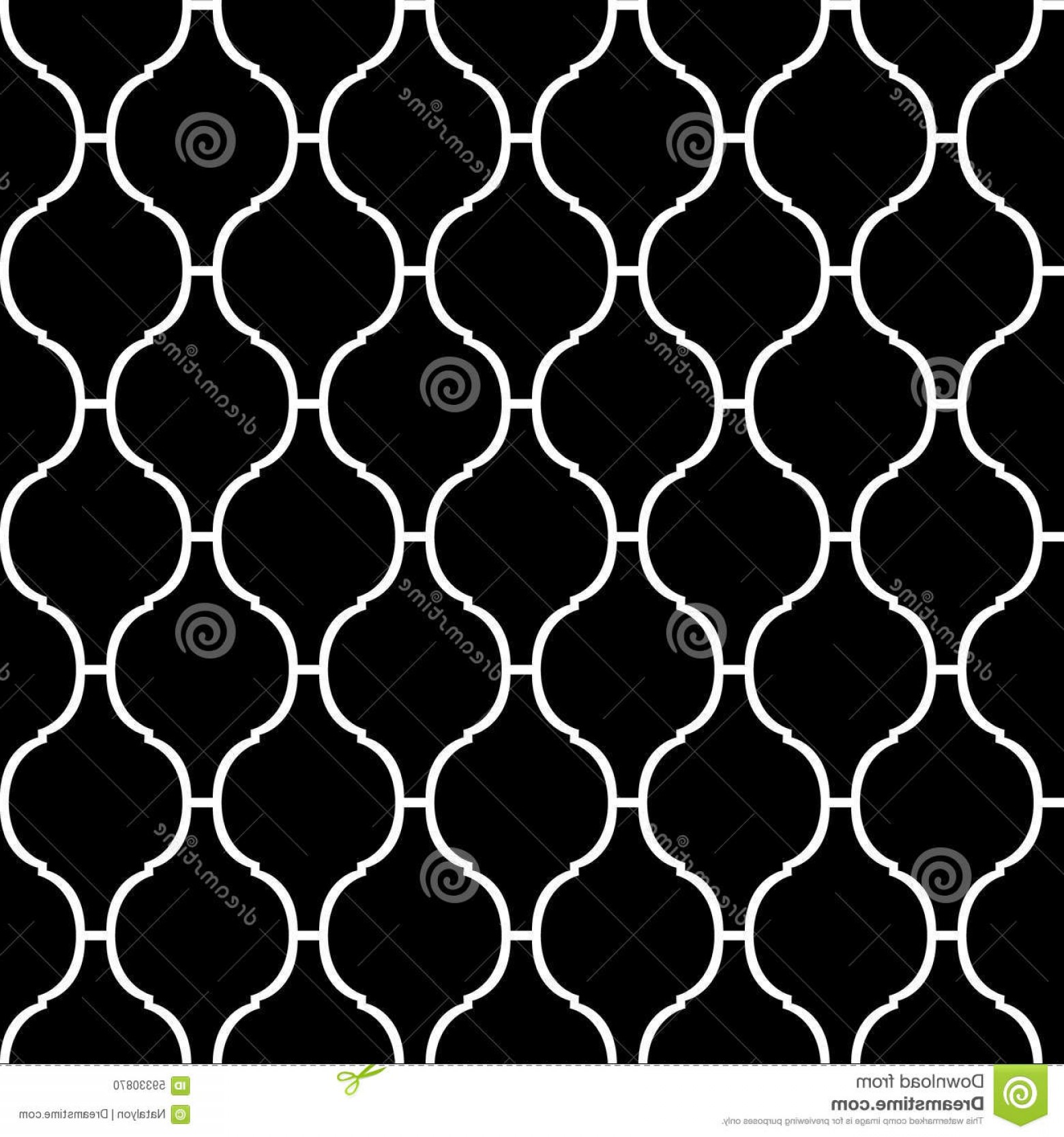 1560x1668 Stock Illustration Black White Arabic Traditional Quatrefoil