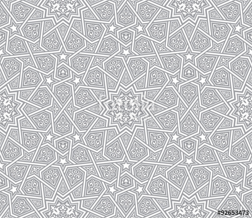 500x433 Islamic Ornament Grey Vector Background Stock Image And Royalty