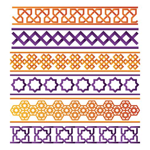 Islamic Border Vector Set 490x490 Islamic Border Vector Set