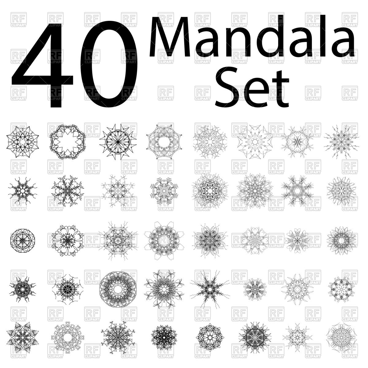 Arabic Mandala Set Vector Image Of Design Elements 1200x1200 Arabic Mandala Set Vector Image Of Design Elements