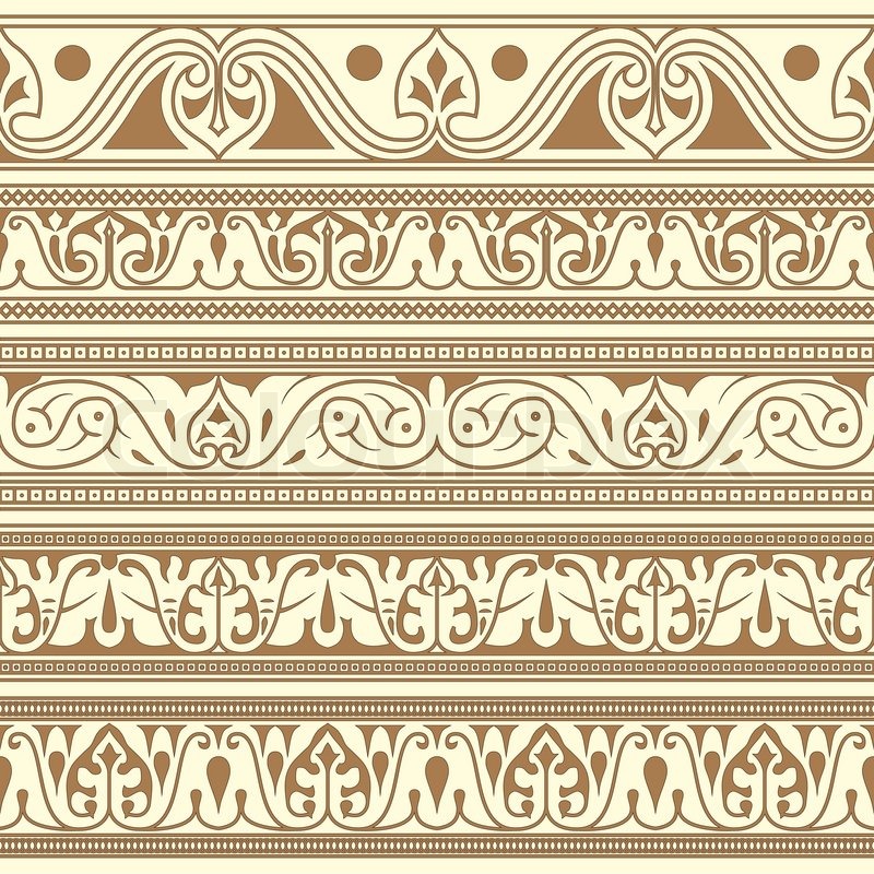 Arabic Seamless Borders Stock Vector Colourbox 800x800 Arabic Seamless Borders Stock Vector Colourbox
