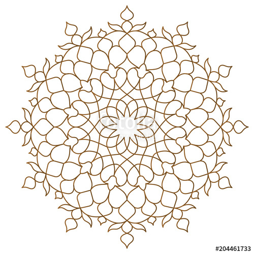 Arabic Circle Pattern Monoline Ornament Stock Image And Royalty 500x500 Arabic Circle Pattern Monoline Ornament Stock Image And Royalty