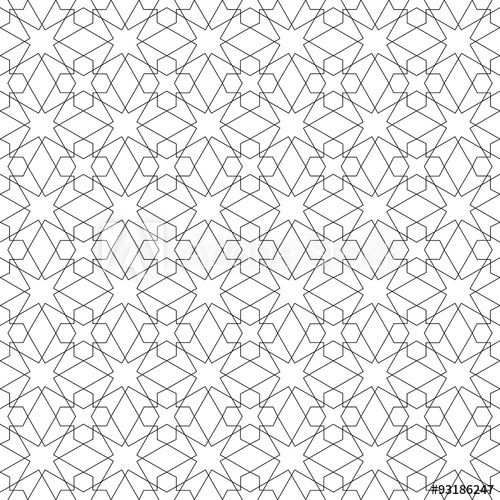 Seamless Geometric Background Arabic Pattern 500x500 Seamless Geometric Background Arabic Pattern