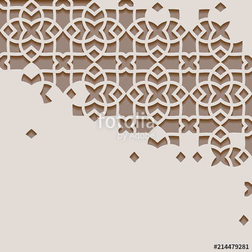 500x500 Arabic Arabesque Design Greeting Card For Ramadan Kareem Islamic