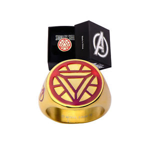 300x300 Marvel Iron Man Vector Arc Reactor Stainless Steel Ring Ebay
